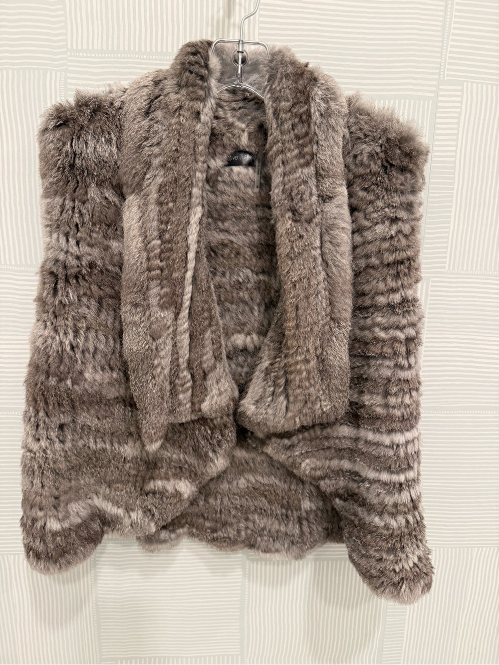 Love Token Plush Faux Fur Vest - Gray Taupe